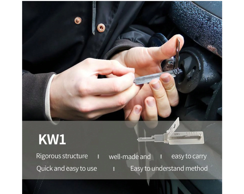 Lockly KW1 2-in-1 Pick & Decoder Tool for Kwikset 5-Pin Locks