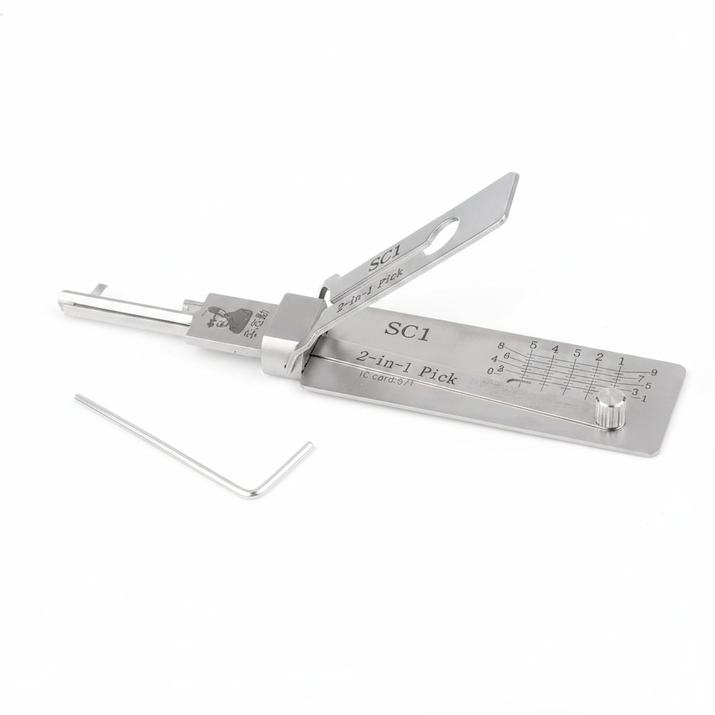 SC1 2-in-1 Pick & Decoder – Expanded View with Hex Wrench