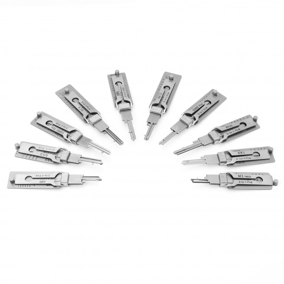 10-Piece 2-in-1 Locksmith Pick & Decoder Set - product image
