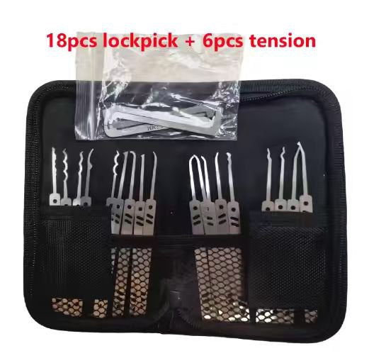 24-Piece Manual Lock Pick Kit (18+6)