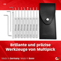 11-Piece Lock Pick Set with Leather Pouch (8+3)